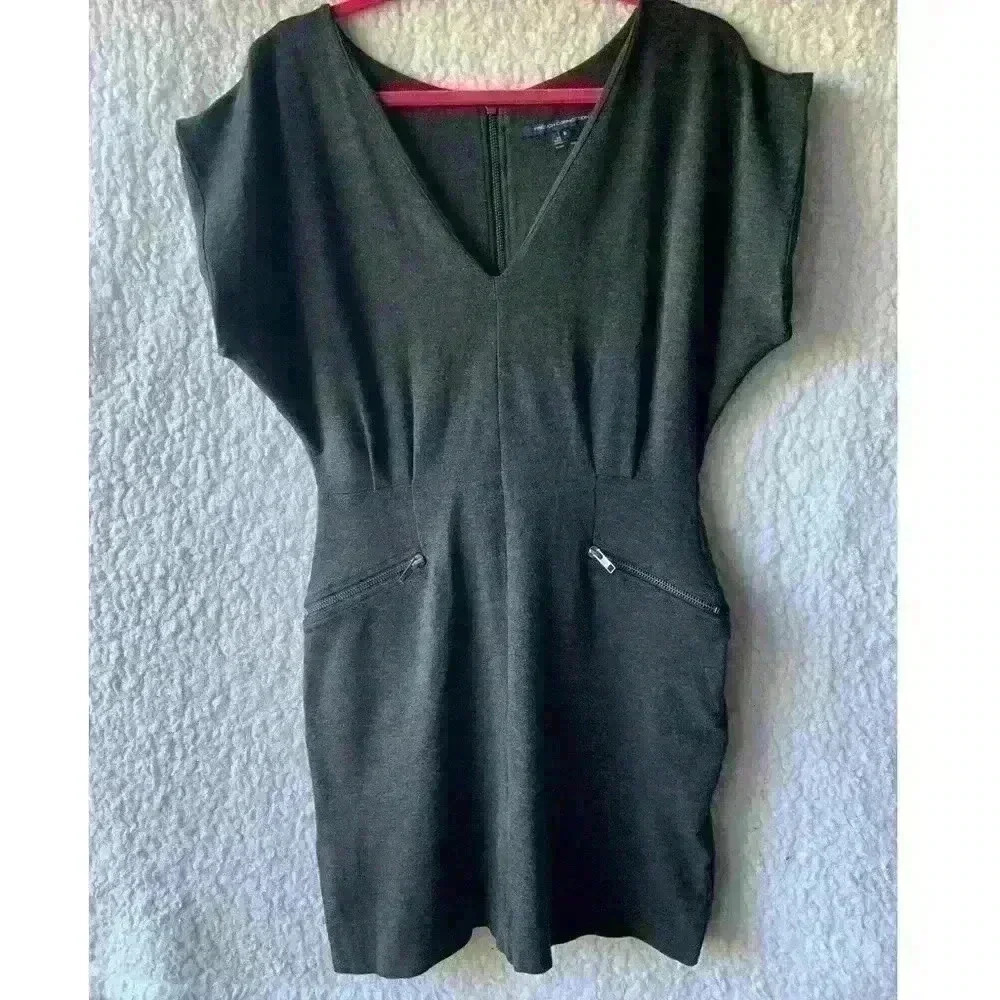 French Conmection | Mini grey viscose dress  size 6